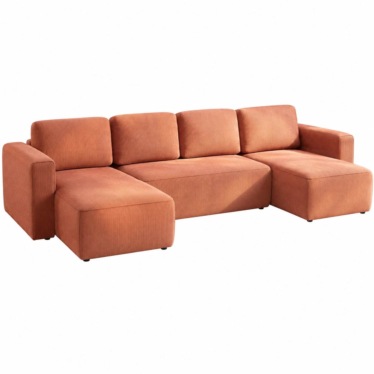 Sofa modular terracota para un salon con personalidad-oakviro