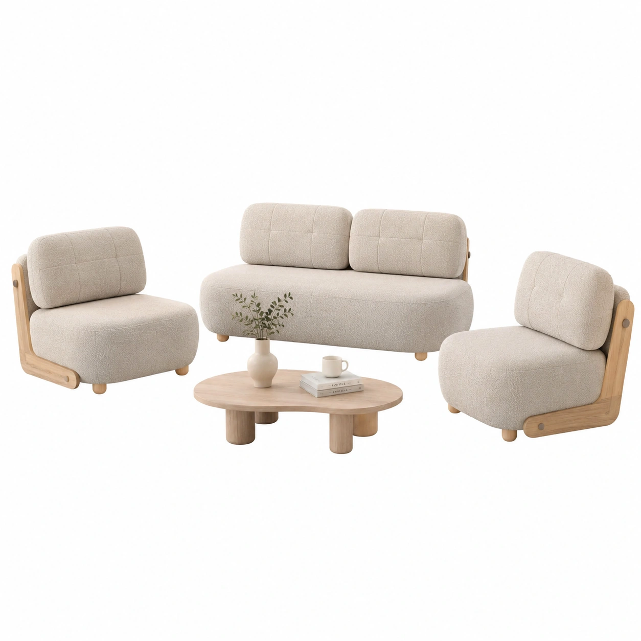 Sillon Modular con Base Metalica Suave-velmorliving