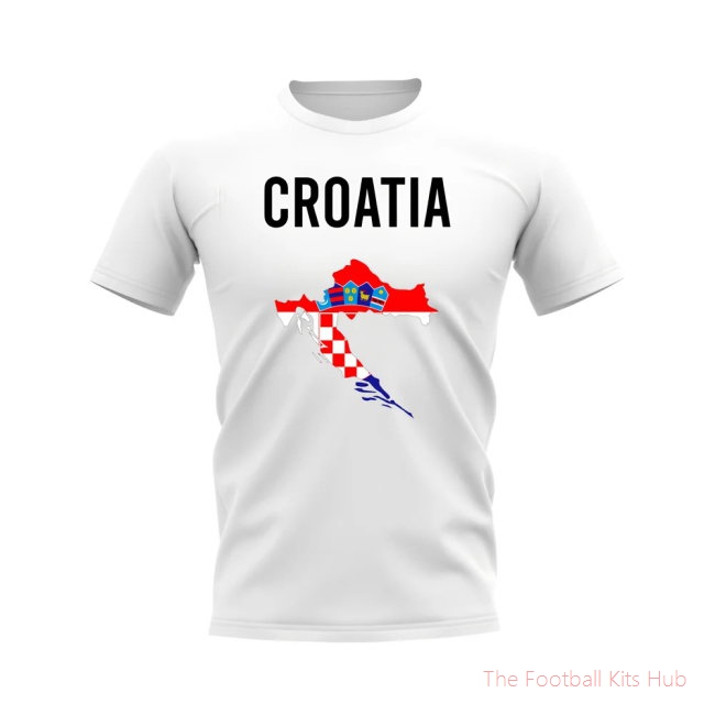 Dynamic Croatia Map T-Shirt Sports Collection-Unisoccer Shop