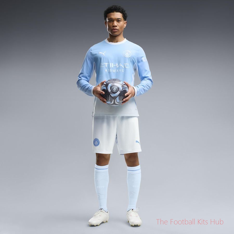 Dynamic Manchester City Long Sleeve Home Shirt 2026/27 Collection-Unisoccer Shop