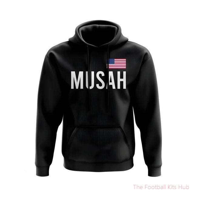 Vibrant Yunus Musah Black Hoodie Sports Release-Unisoccer Shop