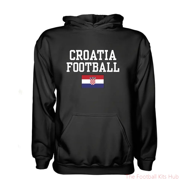 Advanced Croatia Football Black Hoodie Sports Selection-Unisoccer Shop