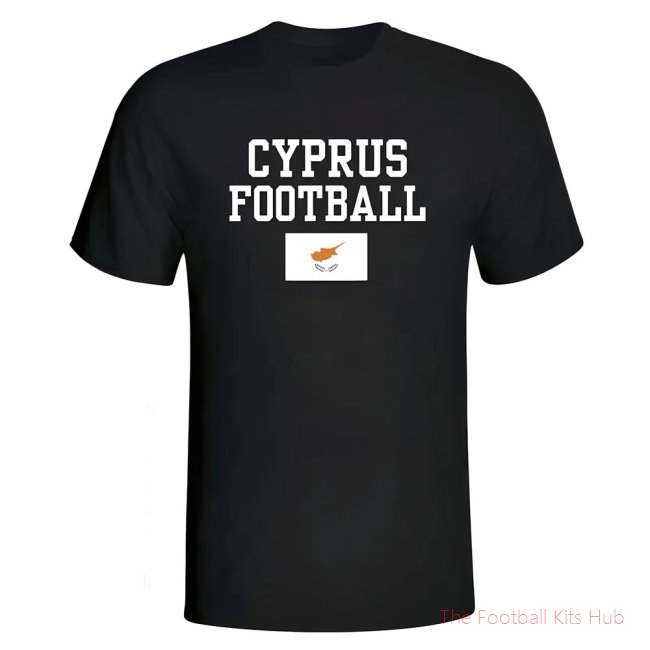 Premier Cyprus Football Black T-Shirt Sports Selection-Unisoccer Shop