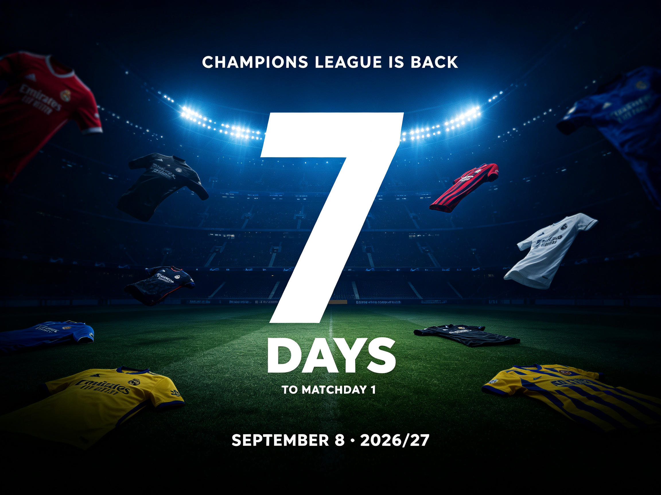 PSG 26/27 home shirt — 2026/27 Champions League defending champions