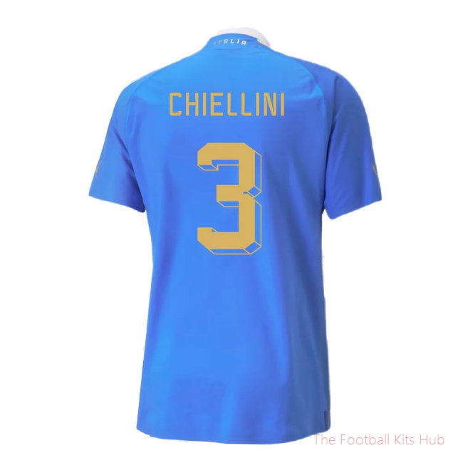 Vibrant Italy Jersey Chiellini 3 Home Shirt 2022/23 Release-Unisoccer Shop