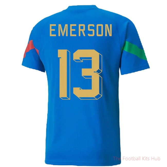 Vibrant Italy Player Emerson 13 Shirt 2022/23 Sports Edition-Unisoccer Shop