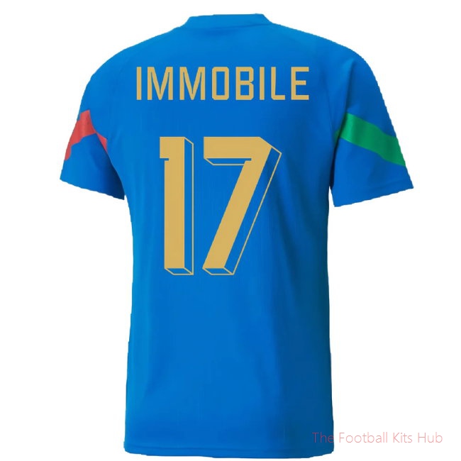 Vibrant Italy Player Immobile 17 Shirt 2022/23 Collection-Unisoccer Shop