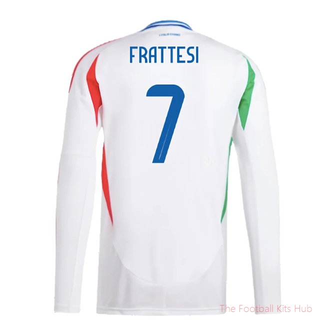 Premium Italy Long Frattesi 7 Long Sleeve Away Shirt 2024/25 Collection-Unisoccer Shop
