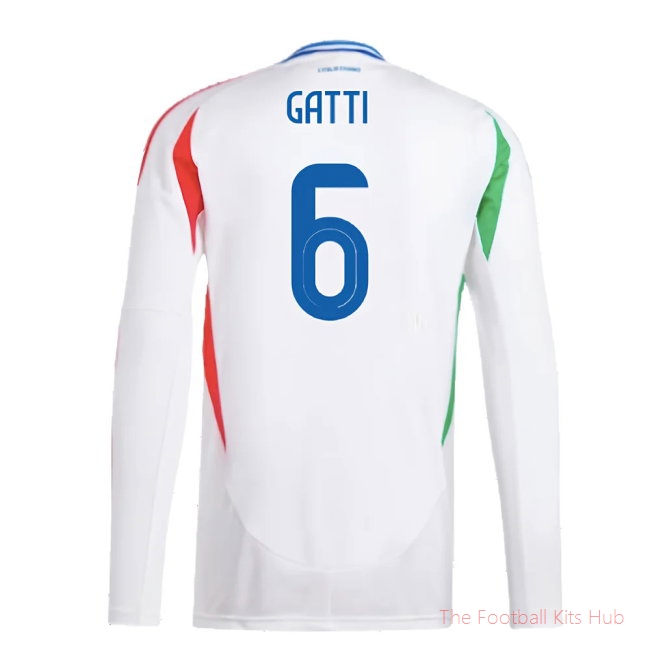 Premium Italy Long Gatti 6 Long Sleeve Away Shirt 2024/25 Edition-Unisoccer Shop