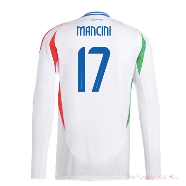 Supreme Italy Long Mancini 17 Long Sleeve Away Shirt 2024/25 Edition-Unisoccer Shop