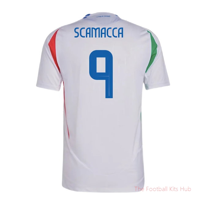 Elite Italy Scamacca 9 Away Shirt 2024/25 Edition-Unisoccer Shop