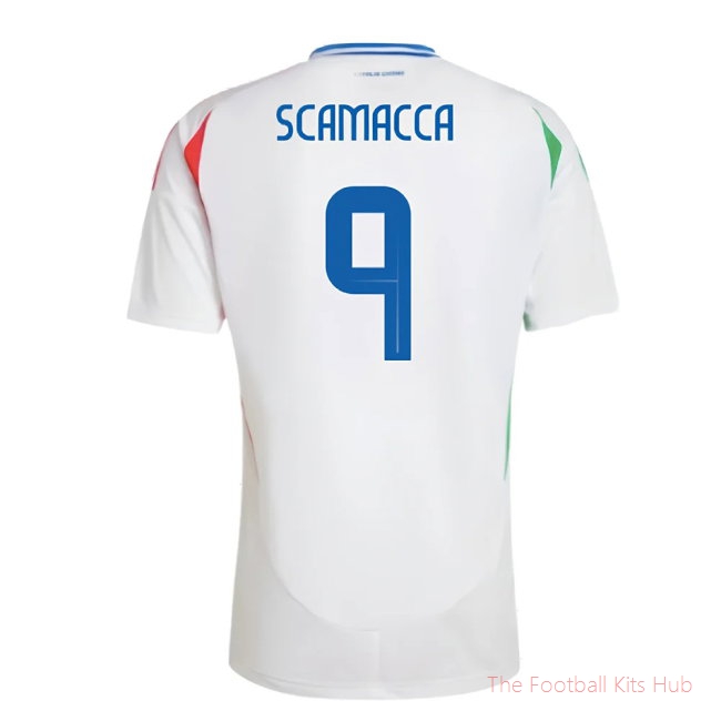 Vibrant Italy Scamacca 9 Away Shirt 2024/25 Sports Edition-Unisoccer Shop
