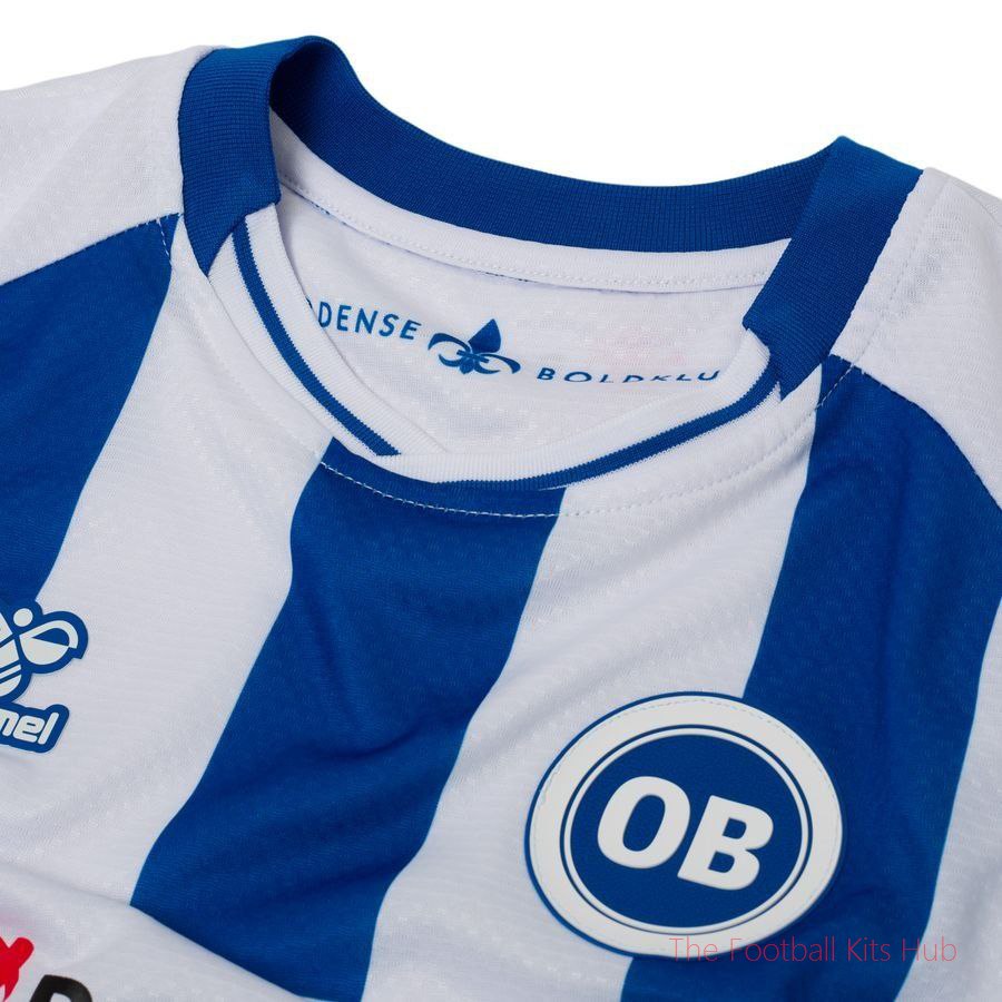 Premium Odense Boldklub Kids Long Sleeve Home Shirt 2025/26 Garment-Unisoccer Shop