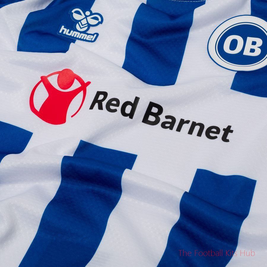 Premium Odense Boldklub Kids Long Sleeve Home Shirt 2025/26 Garment-Unisoccer Shop