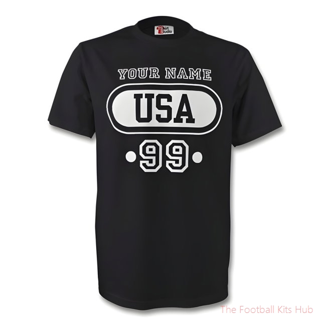 Premium United States Black Your Name T-Shirt Selection-Unisoccer Shop