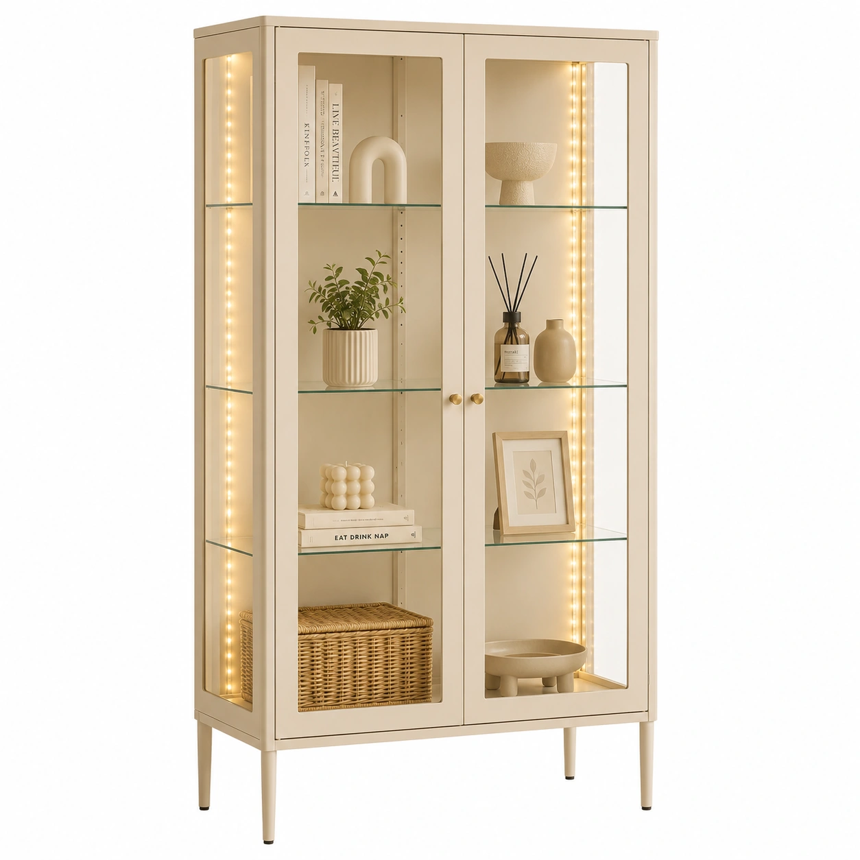 Vitrina Elegante de Cristal con Iluminacion LED