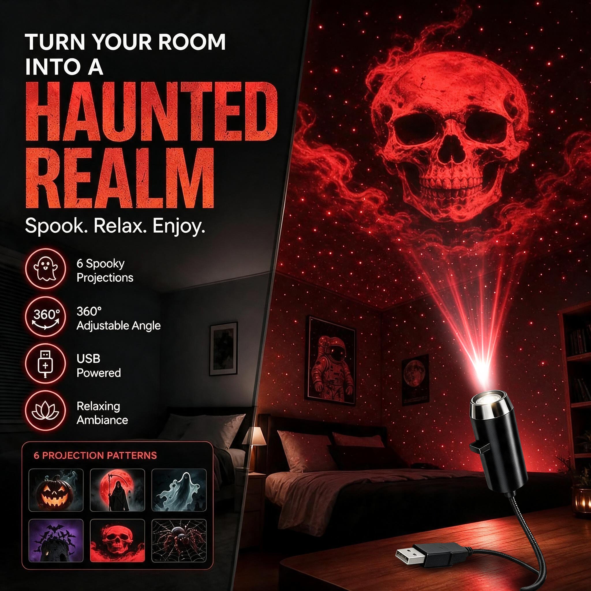 🔥Plug-&-Play HD Christmas Projector – 6 or 10 Festive Scenes