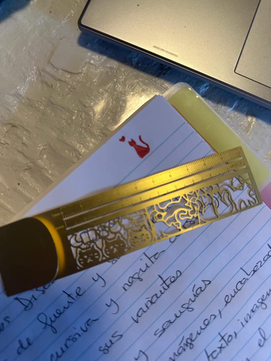Decorative metal bookmark ruler customer photo