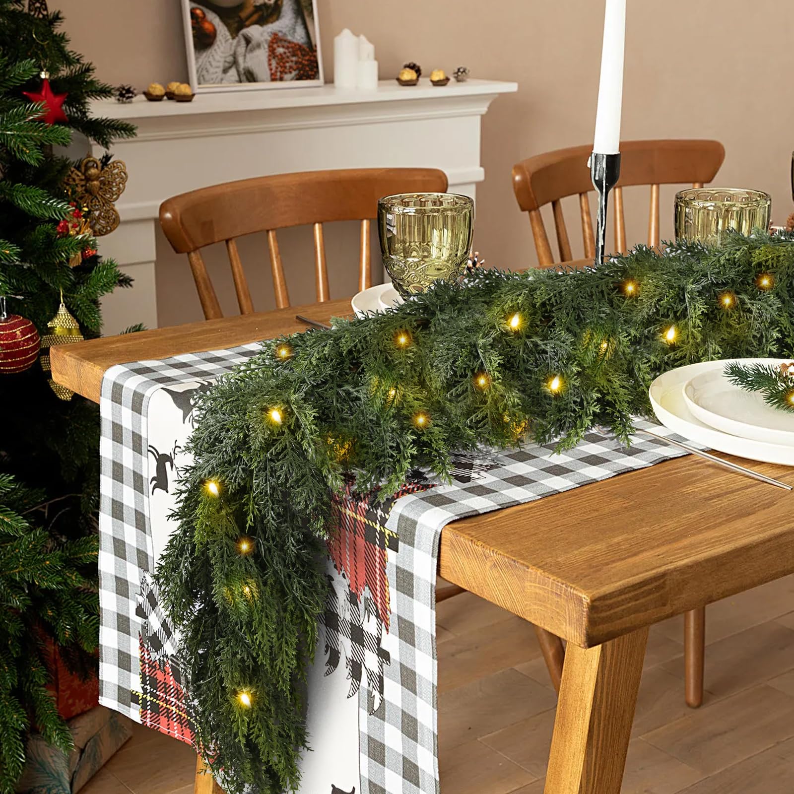 🎄 2026 Early Bird Sale | 💥 Up to 60% OFF Pre-Lit Christmas Cedar Garland