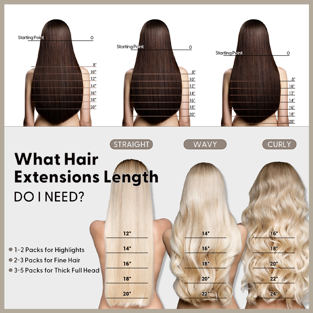 ✨ Invisible Tape-In Hair Extensions – 100% Human Hair