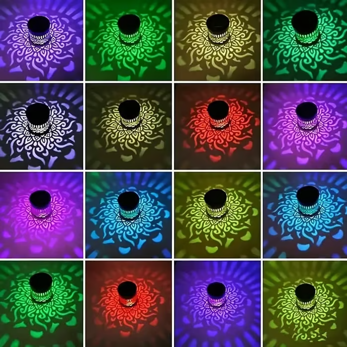 🌙 Solar Mandala Projection Wall Light | Outdoor Garden Fence & Patio Decor