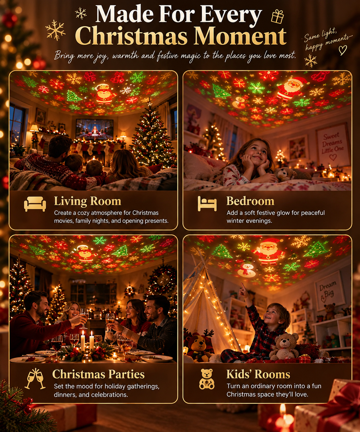 HollyGlow™ Christmas Projector