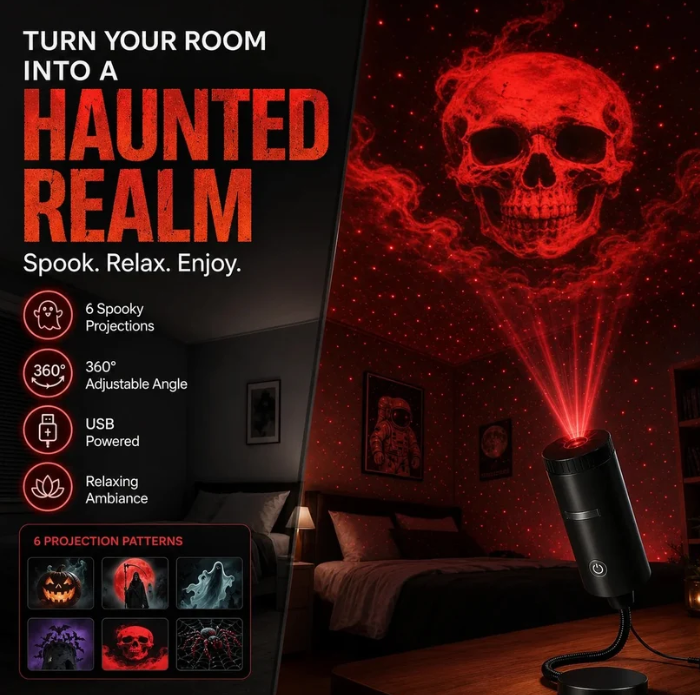 ✨ Plug-&-Play HD Christmas Projector – 6 or 10 Festive Scenes