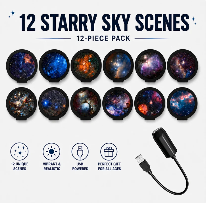 ✨ Plug-&-Play HD Christmas Projector – 6 or 10 Festive Scenes