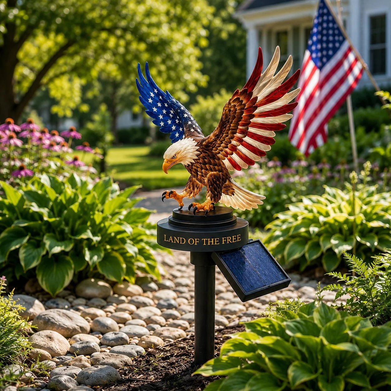 Flash Sale⚡ - 🔥LAST DAY 50% OFF – Solar Eagle Garden Light – A Glowing Tribute to American Freedom