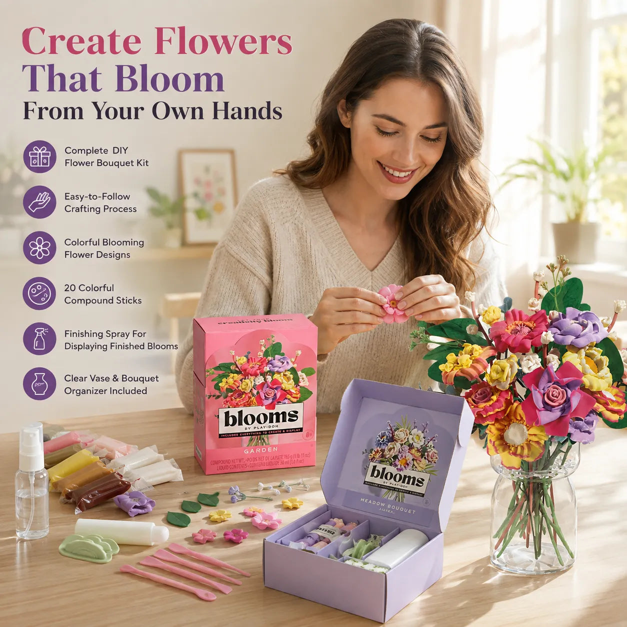 🌺DIY Blooming Flower Bouquet Craft Kit