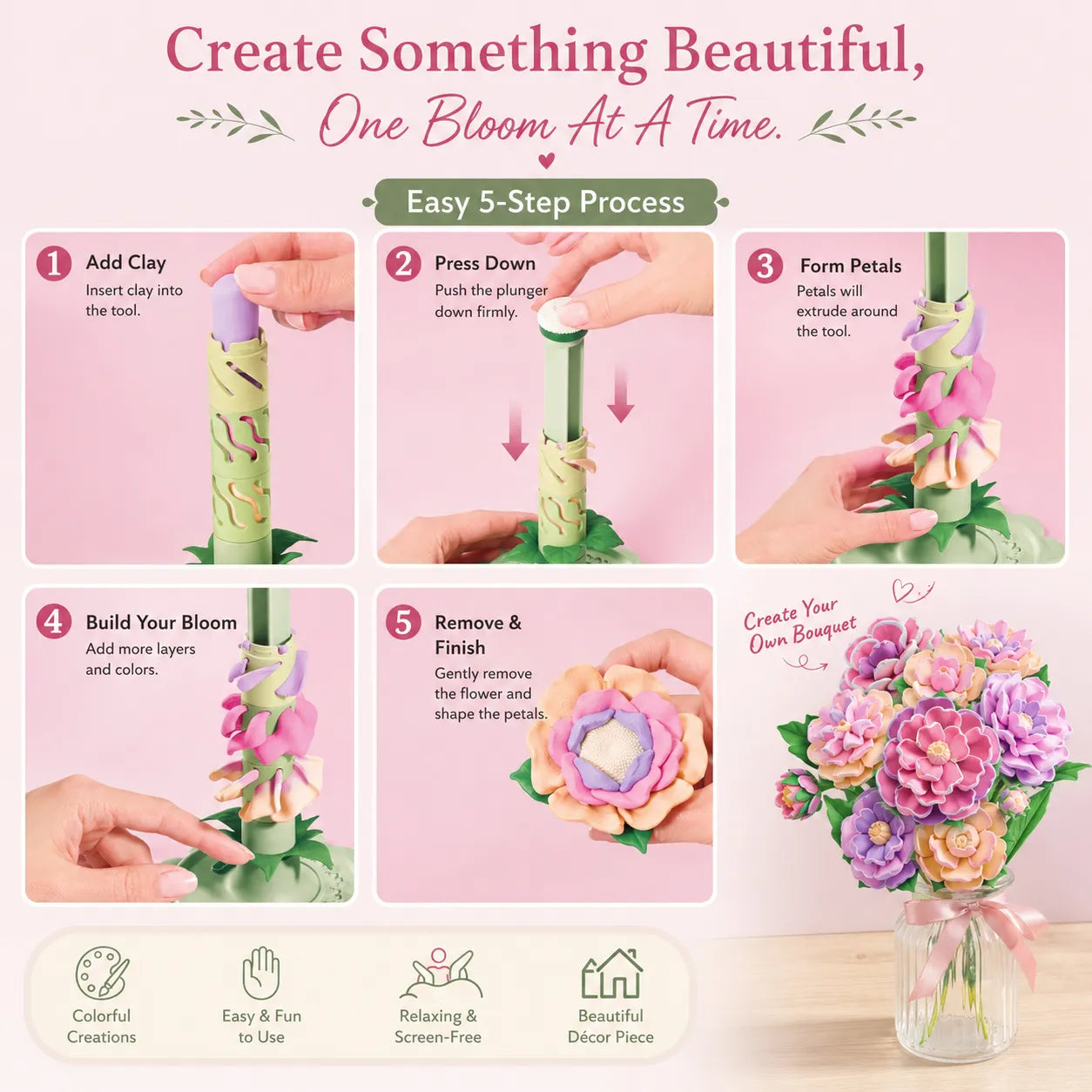 🌺DIY Blooming Flower Bouquet Craft Kit