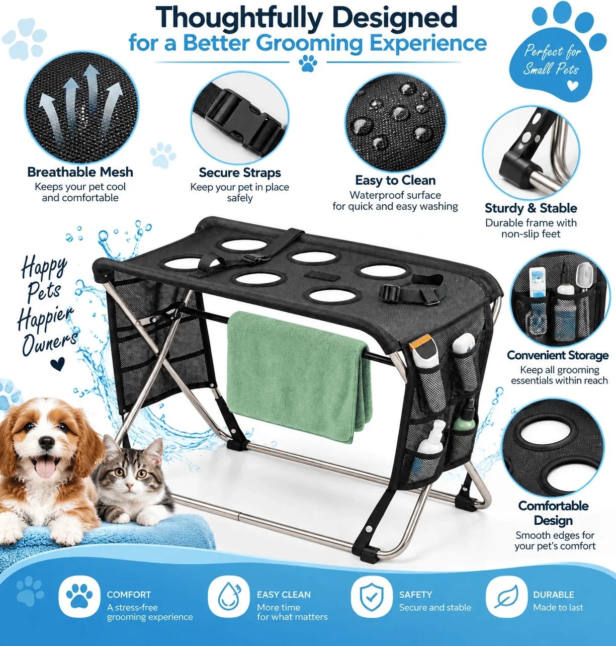 🐶Pet Grooming Hammock – No-Slip Bathing & Grooming Sling🐱