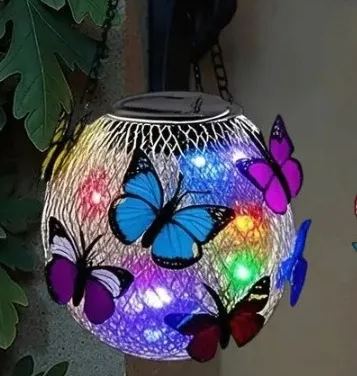 Solar Garden Pendant Light | Handcrafted Iron Art Lantern for Magical Outdoor Ambiance