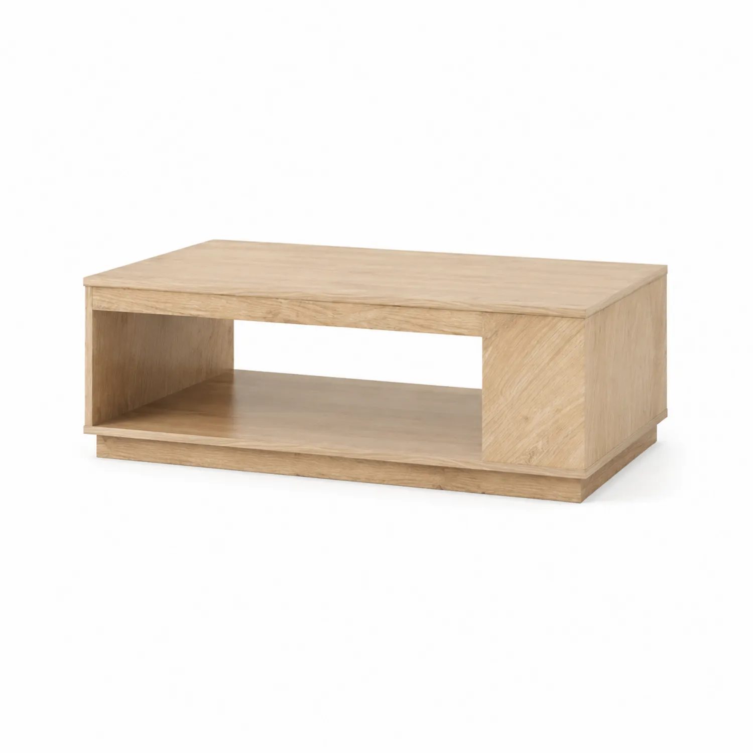 Rechteckiger Couchtisch aus Eichenholz 100 cm x 60 cm x 40 cm-Lumaronix