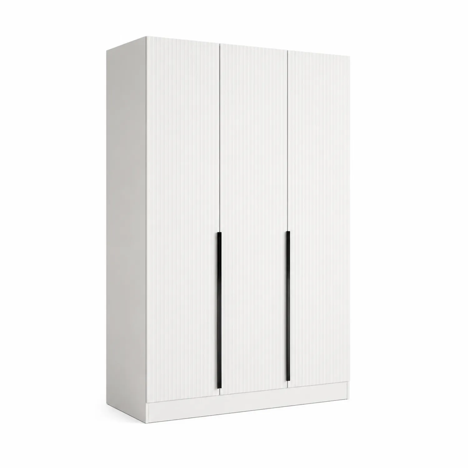 Kleiderschrank mit 3 Türen Holz Weiß 180x120x60cm-Lumaronix