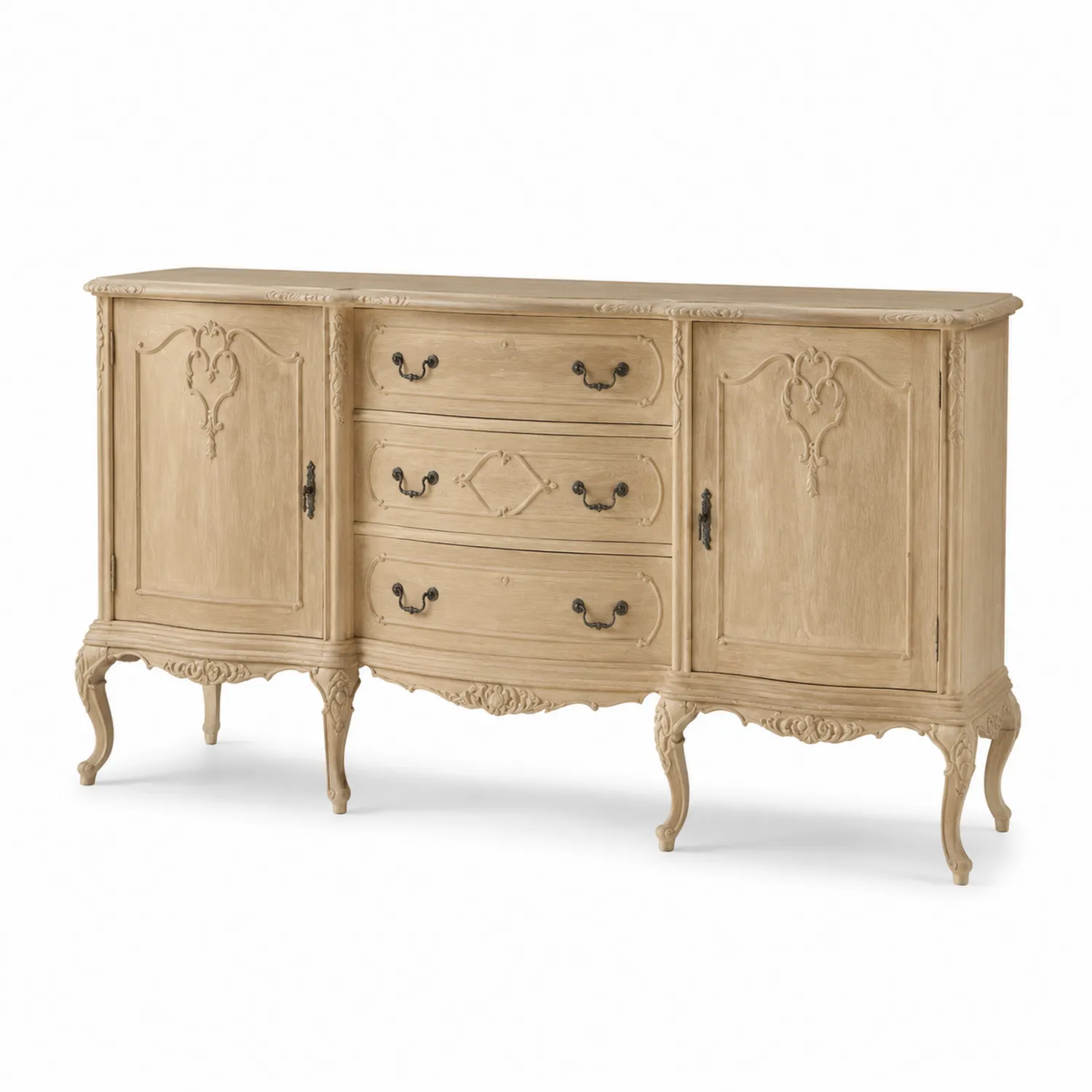 Kommode aus Massivholz Natur 160cm-Casdiorin