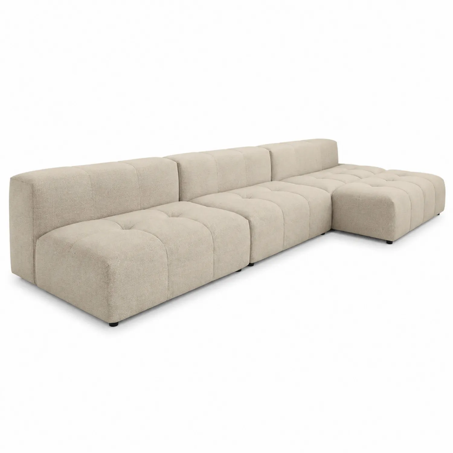 Beige Ecksofa Set L-Form 300x200 cm-Casdiorin