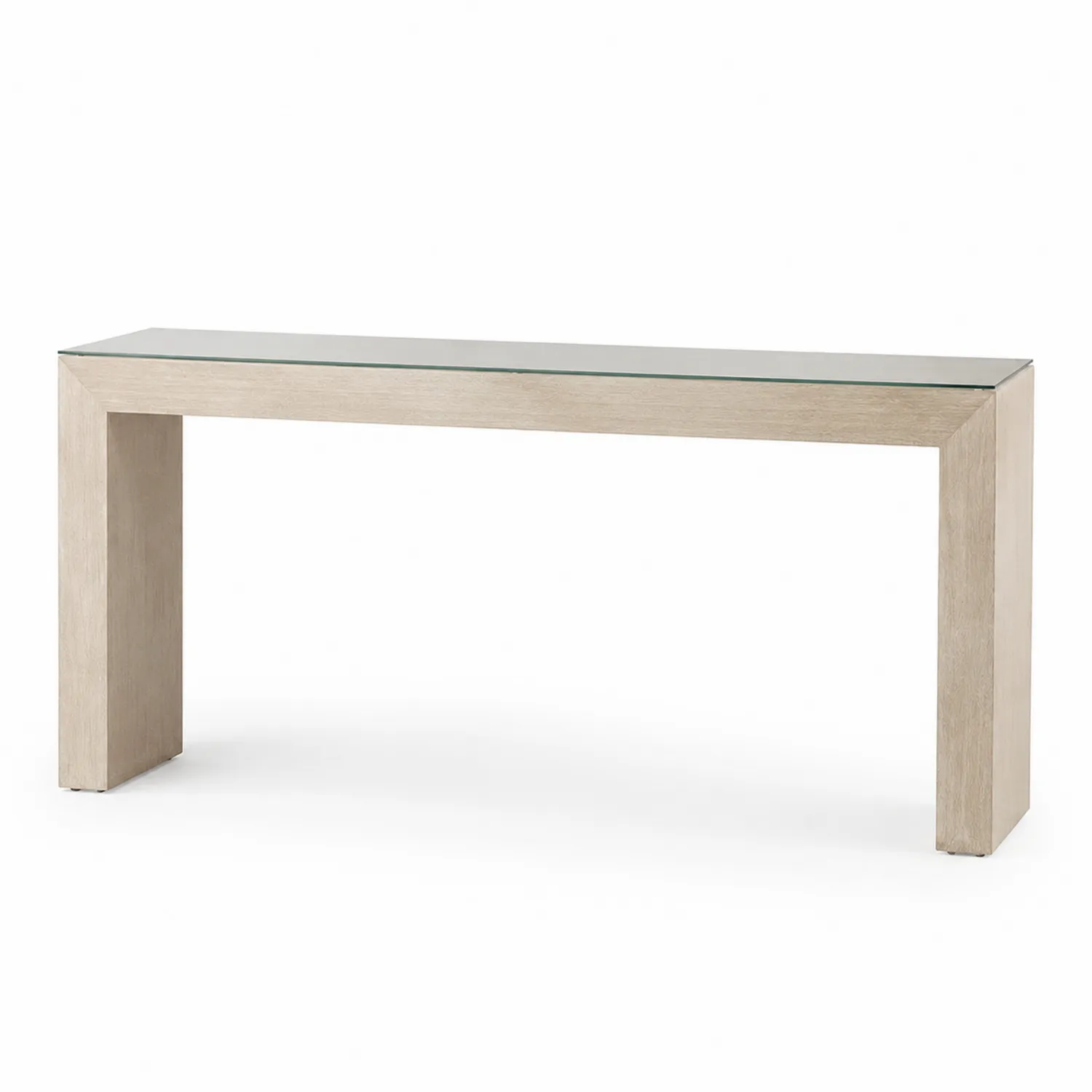 Konsole aus Eichenholz mit Glasplatte, Natur/Transparent-Casdiorin
