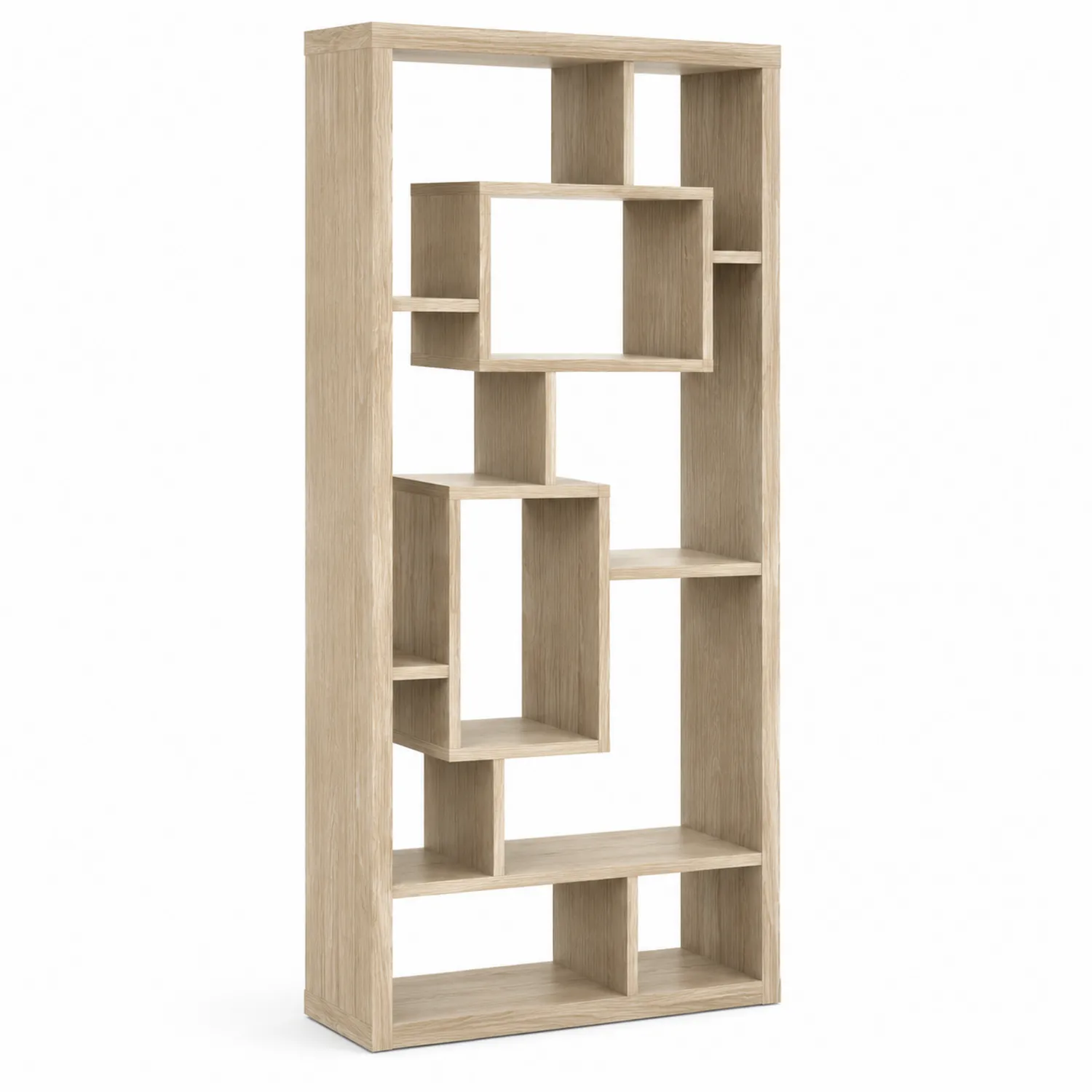 Regal Eichenfurnier Holzoptik 190x80x30cm-Casdiorin