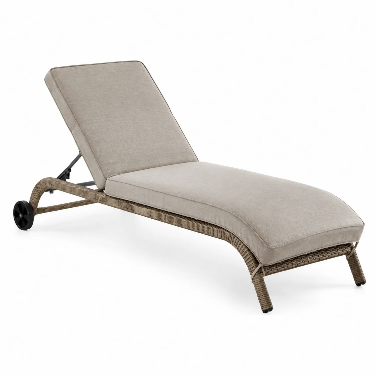 Gartenliege aus Rattan Beige Verstellbar-Casdiorin