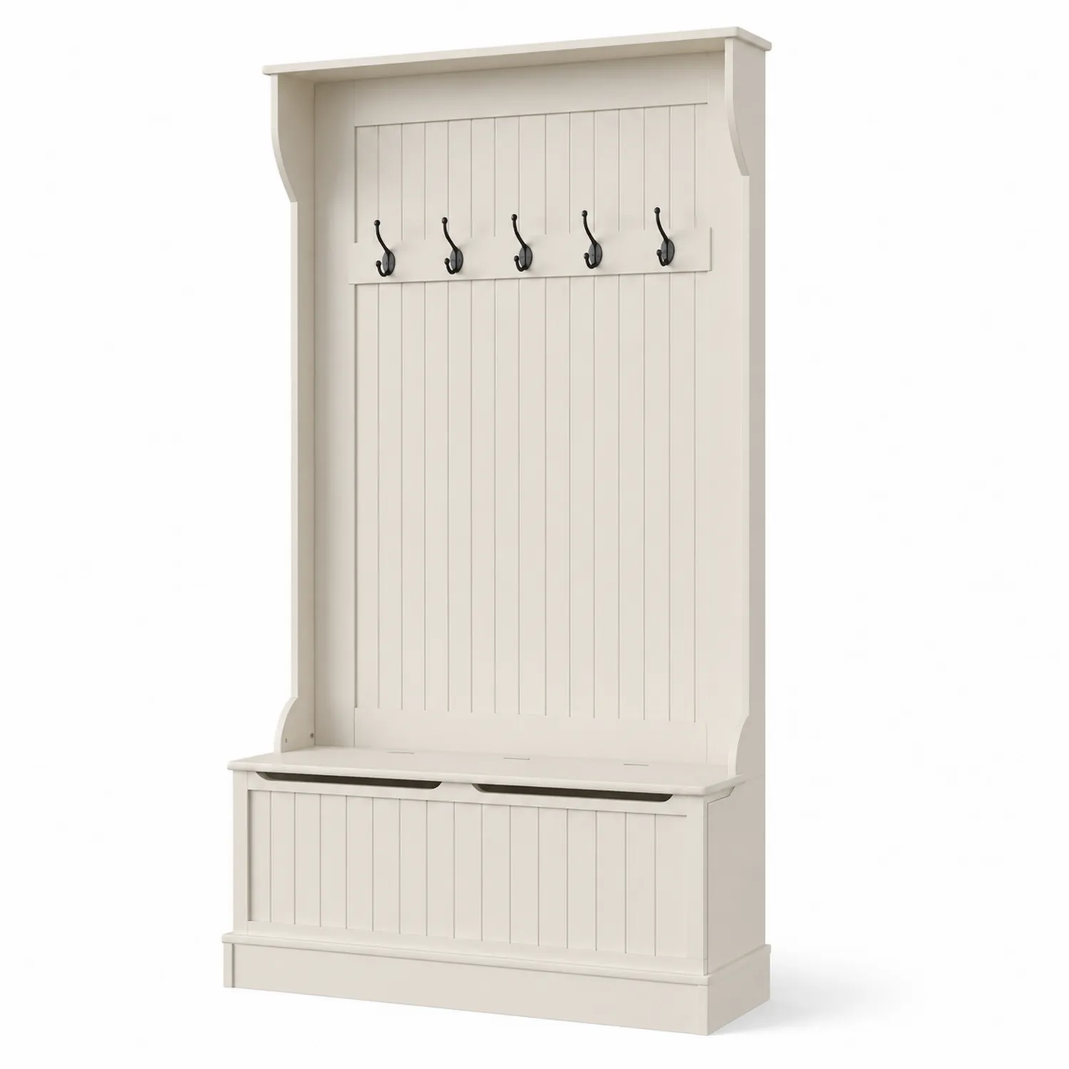 Garderobenständer mit Bank MDF Weiß 200x100x40cm-Casdiorin