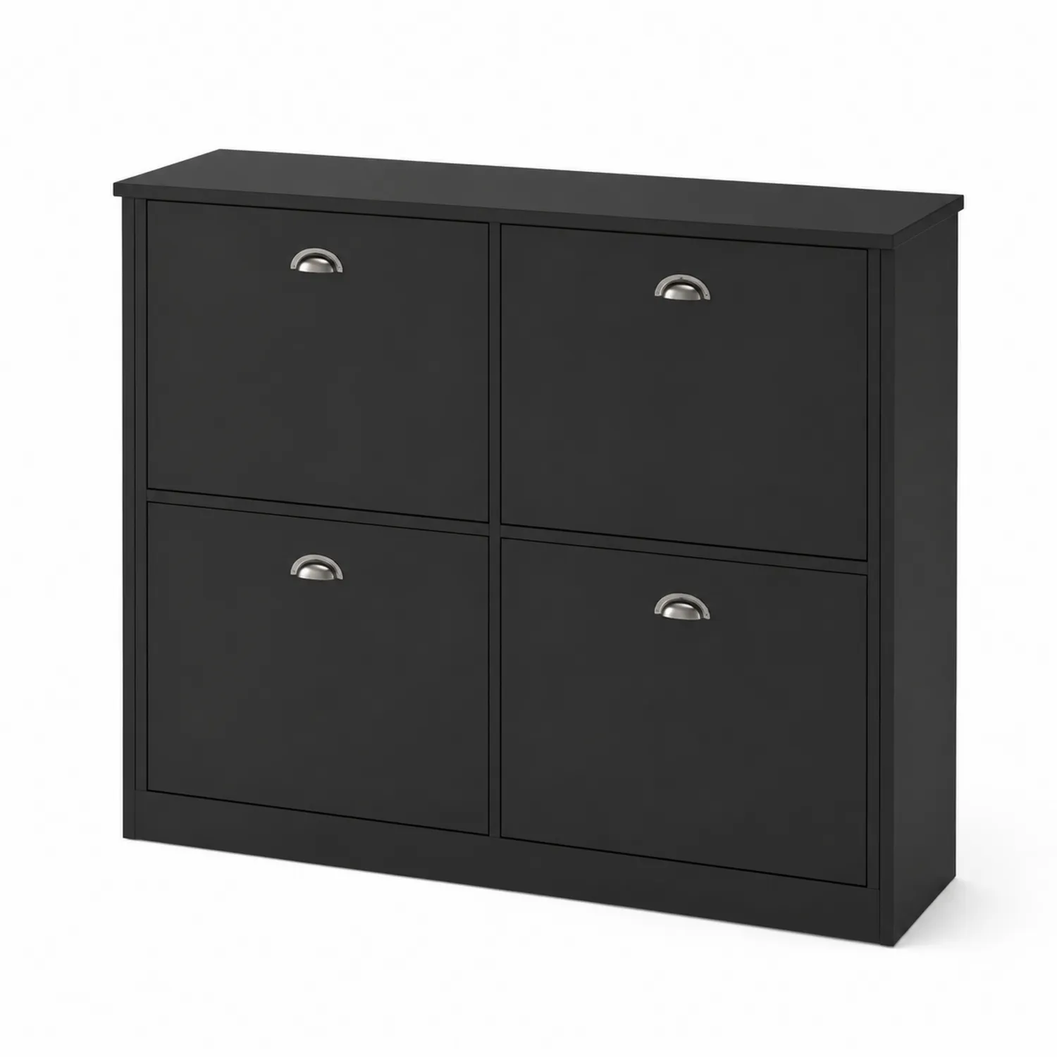 Schuhschrank aus Holzwerkstoff Schwarz 80x30x90cm-Casdiorin