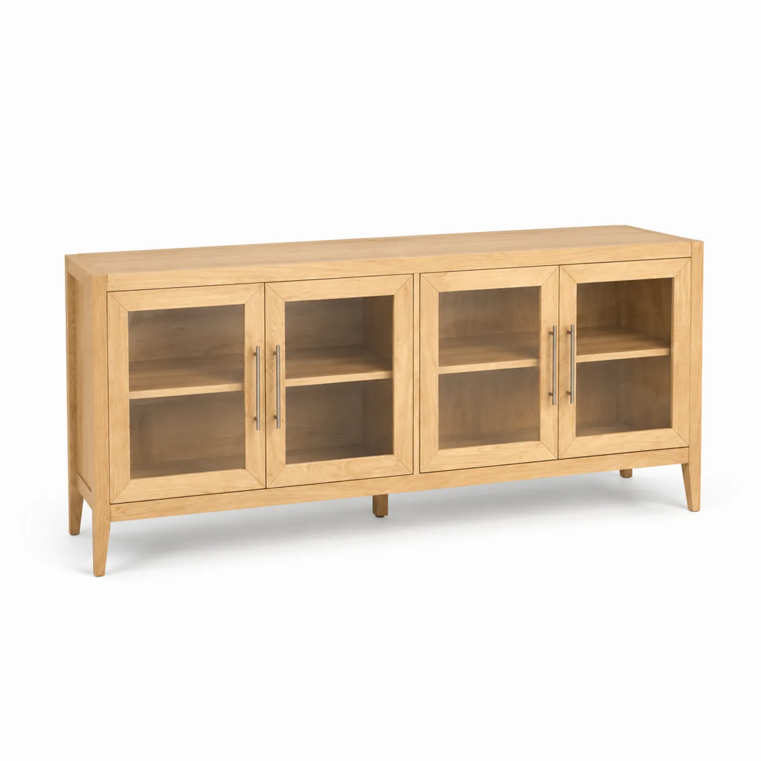 Sideboard aus Eichenholz mit Glastüren
