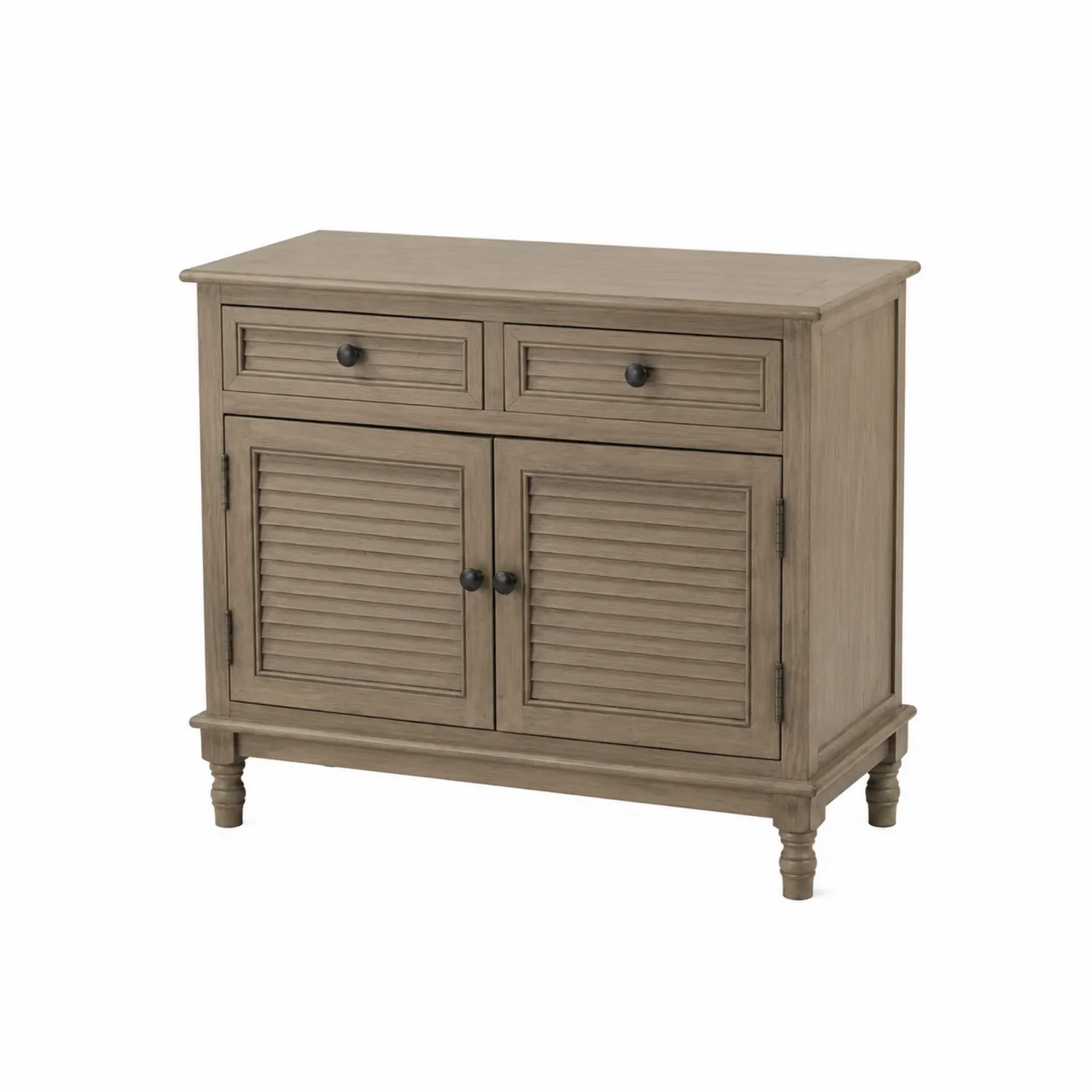 Sideboard Holz Grau mit 2 Schubladen und 2 Türen