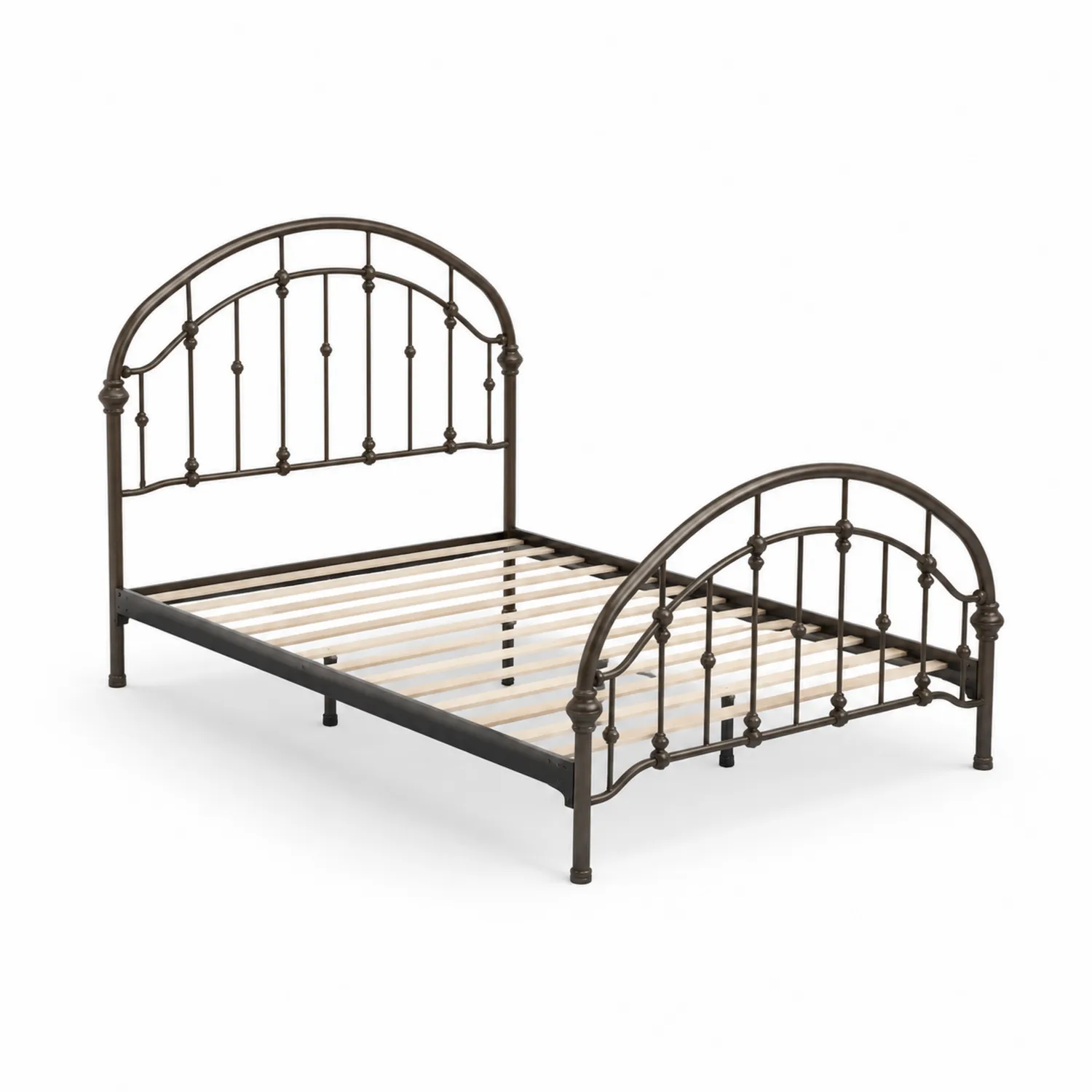 Metallbett aus Eisen mit Lattenrost 200x140 cm Bronze