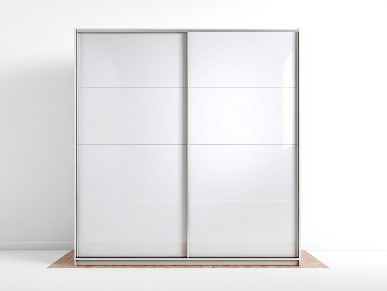 Armoire en bois MDF 180x60x210 cm - blanc - portes coulissantes pour chambre-Hanaycasa
