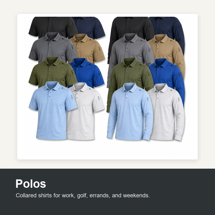 Assorted practical polo shirts