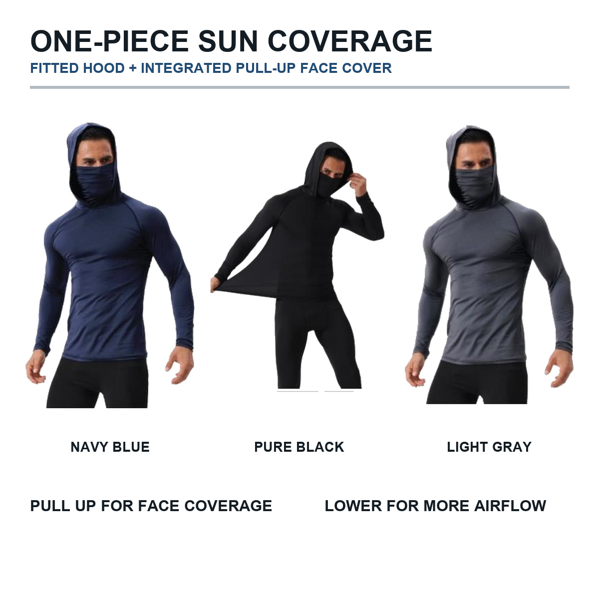 Integrated hood and pull-up face cover details