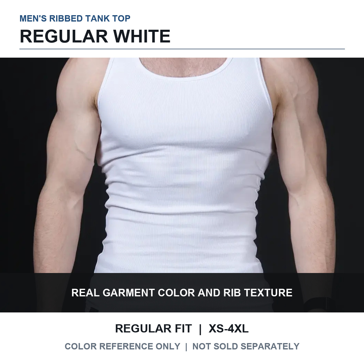 Regular White tank top color view