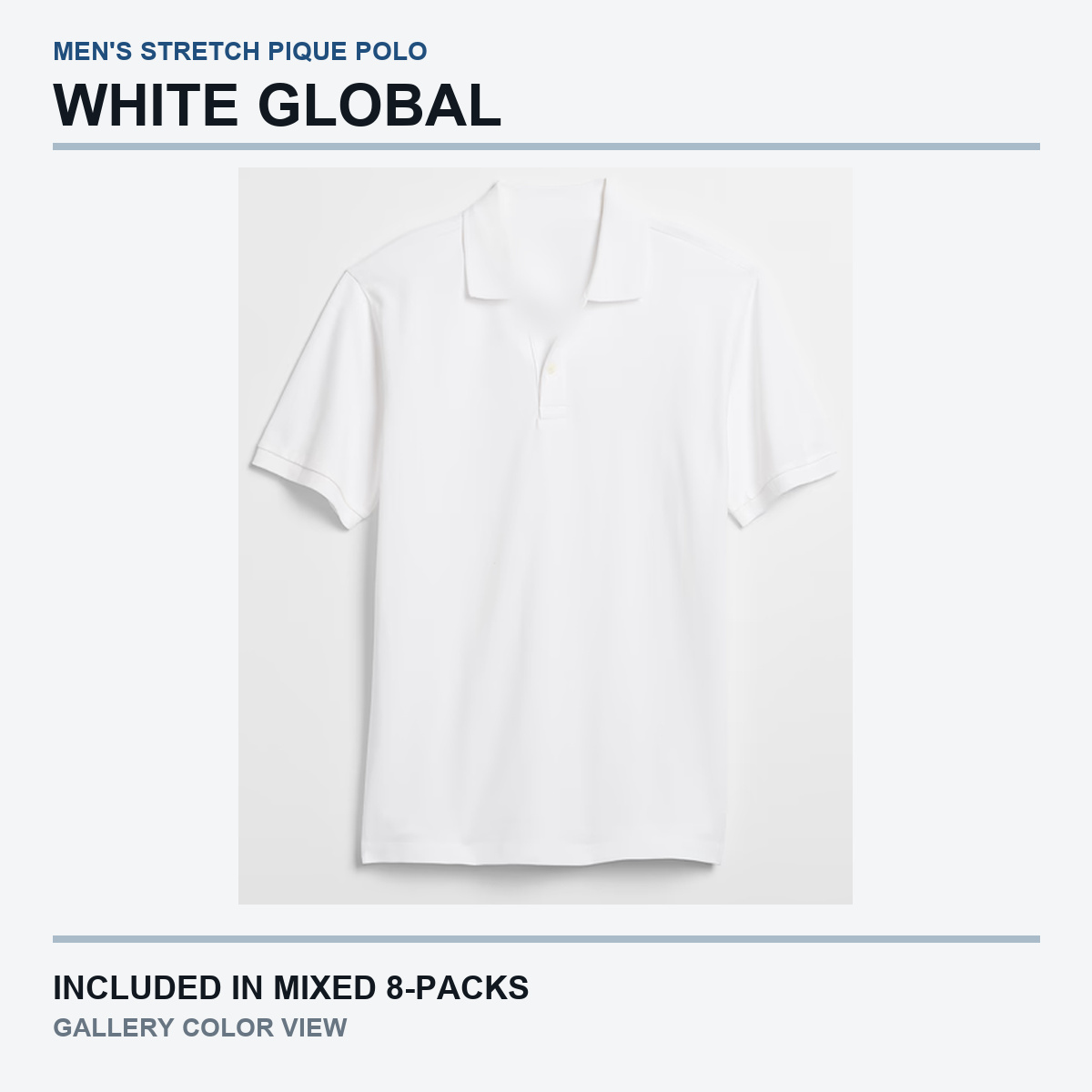 White Global polo gallery view